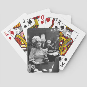 Grumpy Rich Lady -fotofietskaarten Pokerkaarten