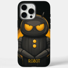 Grumpy Robot gepersonaliseerd iPhone 16 Pro Max Hoesje