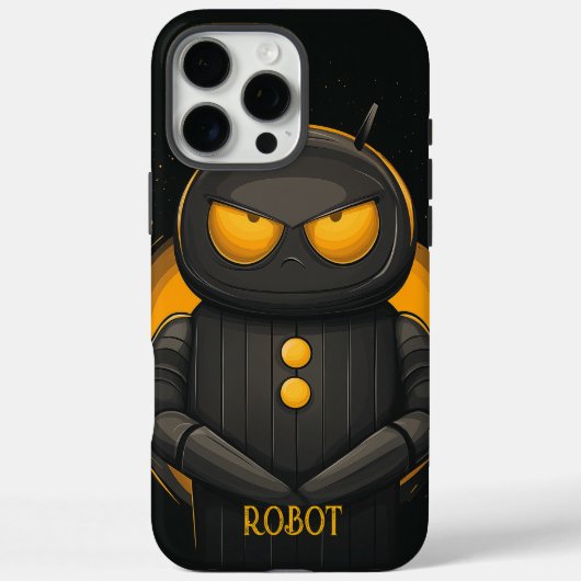 Grumpy Robot gepersonaliseerd Case-Mate iPhone Case (Achterkant)