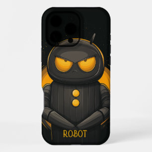 Grumpy Robot gepersonaliseerd iPhone 16 Pro Max Hoesje