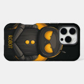 Grumpy Robot gepersonaliseerd iPhone Hoesje (Achterkant horizontaal)