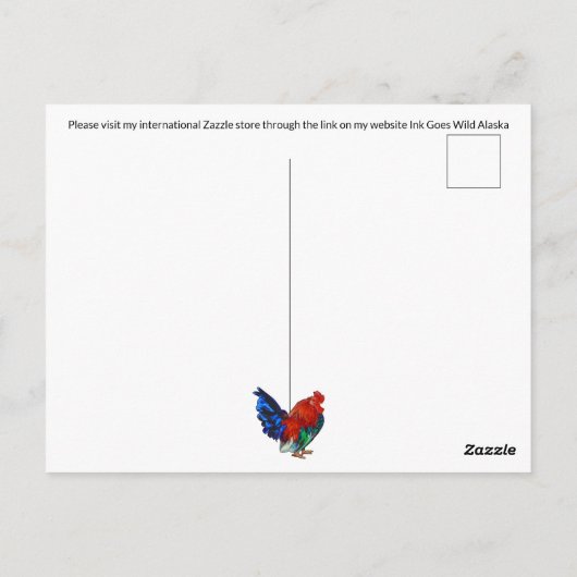 Grumpy Rooster - Briefkaart (Achterkant)