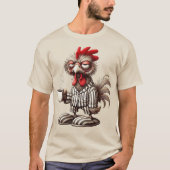 Grumpy Rooster Morning – koffie eerst! T-shirt (Voorkant)