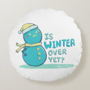 Grumpy S. Illustratie: IS DE WINTER AL VOORBIJ? Rond Kussen