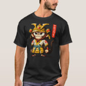 Grumpy Samurai monkey - Matsumoto Hoji Style T-shirt (Voorkant)