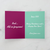 Grumpy Santa Feestdagen Kaart (Binnen)