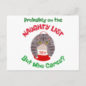 Grumpy Sarcastic kerstkat waarschijnlijk op de nau Briefkaart (Voorkant)