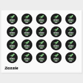 Grumpy-saurus Rex Dino Dinosaur Funny Grumpysaurus Ronde Sticker (Vel)