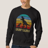 Grumpy Saurus T Rex Dinosaurus Grumpy Saurus Famil Trui (Voorkant)