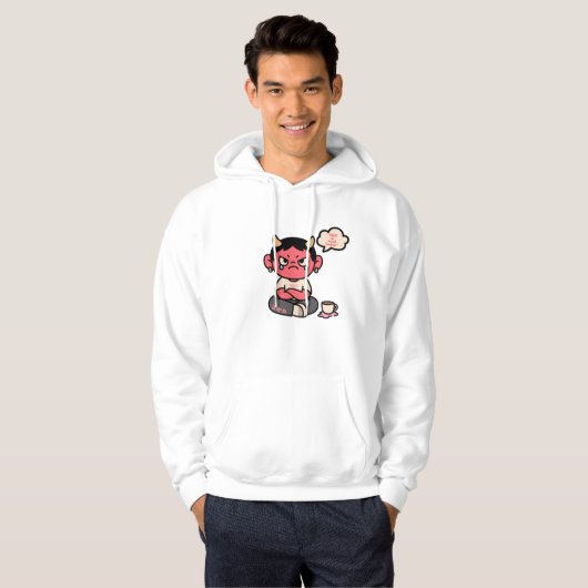 Grumpy Schattige Oni - "De hel is mild vandaag" Hoodie (Voorkant volledig)