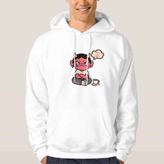 Grumpy Schattige Oni - "De hel is mild vandaag" Hoodie (Voorkant)