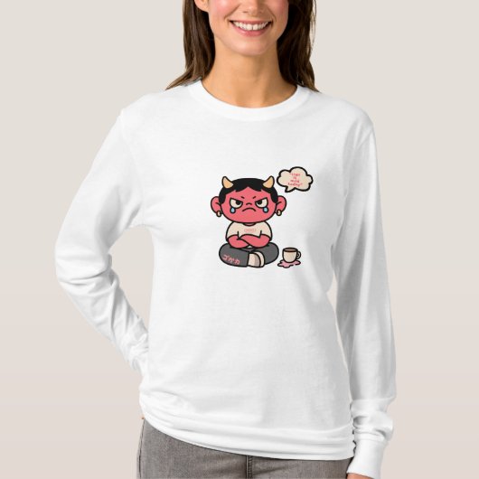 Grumpy Schattige Oni - "De hel is mild vandaag" T-shirt (Voorkant)