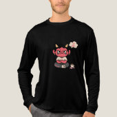 Grumpy Schattige Oni - "De hel is mild vandaag" Tri-Blend Shirt (Voorkant volledig)