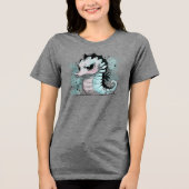 Grumpy Seahorse Tri-Blend Shirt (Voorkant)