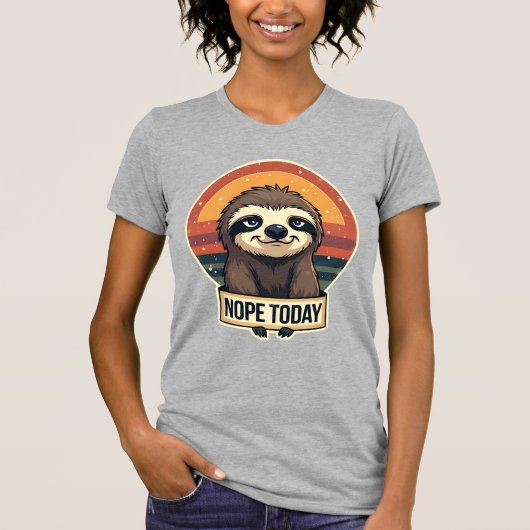 Grumpy Sloth Vintage Funny Retro Shirt Design (Voorkant)