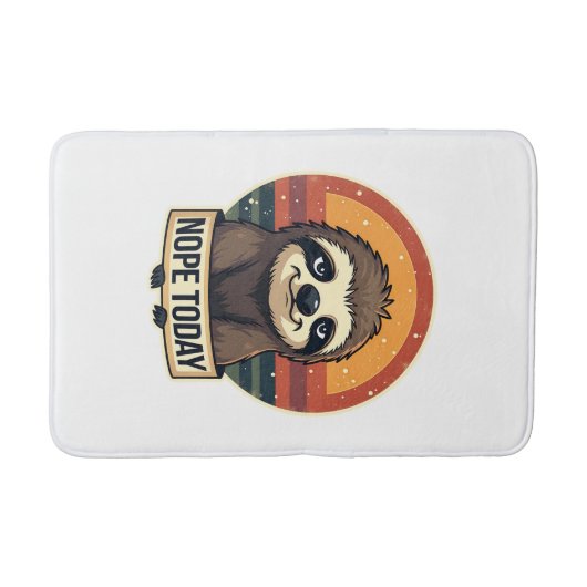 Grumpy Sloth Vintage Funny Retro Shirt Design Badmat (Voorkant)