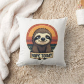Grumpy Sloth Vintage Funny Retro Shirt Design Kussen (Deken)
