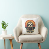 Grumpy Sloth Vintage Funny Retro Shirt Design Kussen (Stoel)