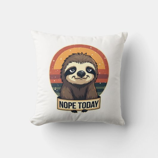 Grumpy Sloth Vintage Funny Retro Shirt Design Kussen (Voorkant)