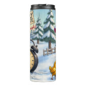 Grumpy Snowman niet vrolijke koffie Thermosbeker (Achterkant)