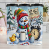 Grumpy Snowman niet vrolijke koffie Thermosbeker