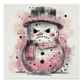 Grumpy Snowman Perfect Poster (Voorkant)