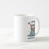 Grumpy Sphynx Cat Cold Humor Cartoon Design Koffiemok (Voorkant rechts)