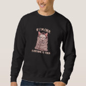 Grumpy Sphynx Cat Cold Humor Illustration Trui (Voorkant)