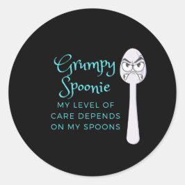 Grumpy Spoonie Ronde Sticker
