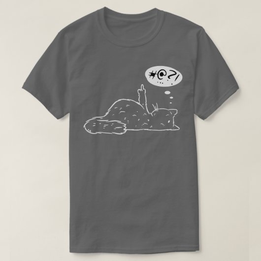 Grumpy Stubborn Cat Middle Finger Cat Kat Cursus T-shirt (Design voorkant)