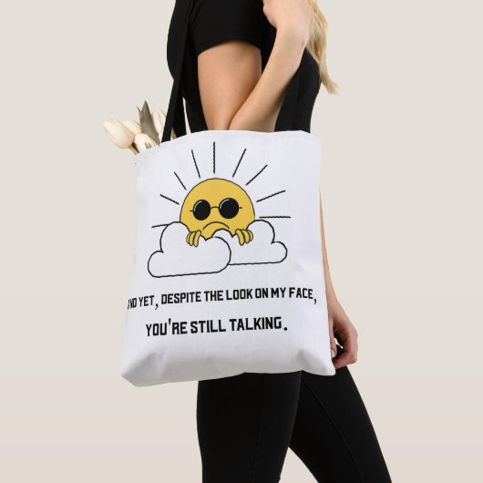 Grumpy sun-Tas Tote Bag (Dichtbij)
