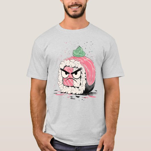 Grumpy Sushi T-shirt (Voorkant)