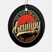 Grumpy The Man The Myth The Legend Father's Day Keramisch Ornament (Links)