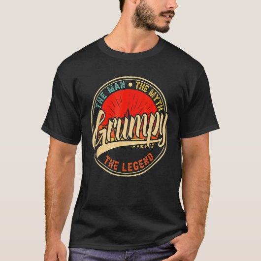 Grumpy The Man The Myth The Legend Father's Day T-shirt (Voorkant)