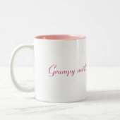 Grumpy tot ik mijn koffie krijg.. tweekleurige koffiemok (Links)