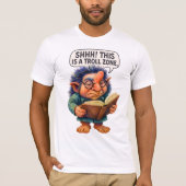 Grumpy Troll Reading - Shhh! Dit is een trollenzon T-shirt (Voorkant)