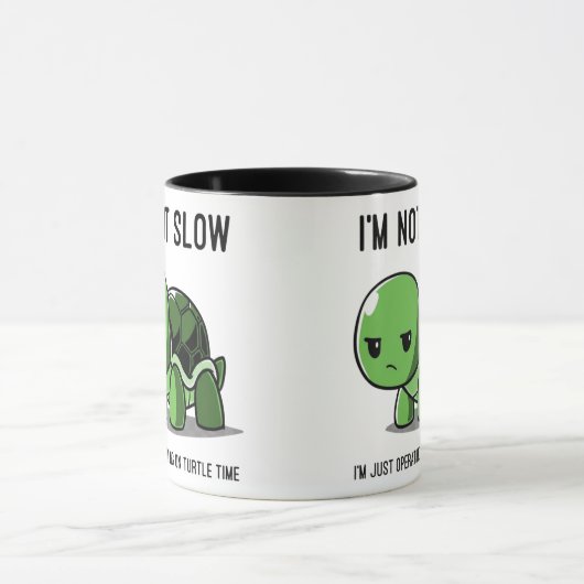 Grumpy Turtle Time Not Slow Funny Coffee Mug Mok (Midden)