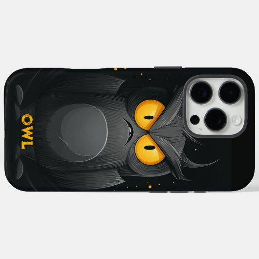 Grumpy Uil gepersonaliseerd Case-Mate iPhone Case (Achterkant (horizontaal))