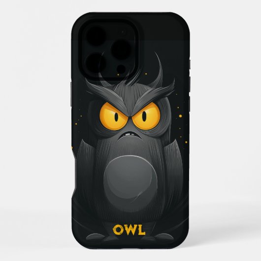 Grumpy Uil gepersonaliseerd iPhone Hoesje (Achterkant)