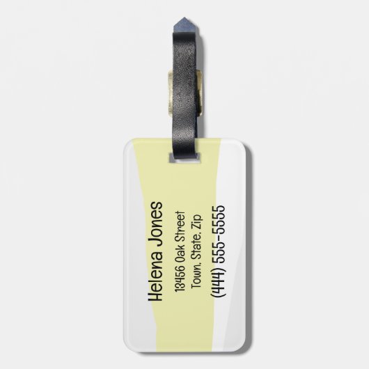 Grumpy varken neutrale tonen gepersonaliseerd bagagelabel (Achterkant verticaal)