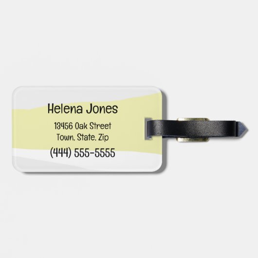 Grumpy varken neutrale tonen gepersonaliseerd bagagelabel (Achterkant horizontaal)