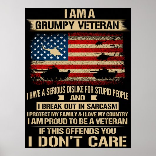 Grumpy Veteran Poster (Voorkant)