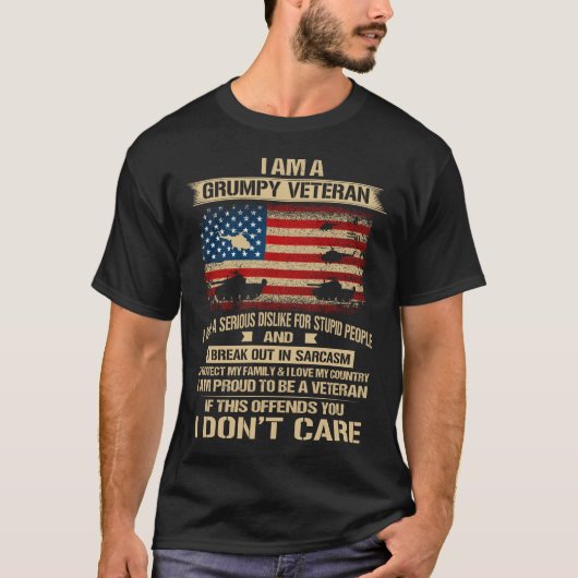 Grumpy Veteran T-shirt (Voorkant)