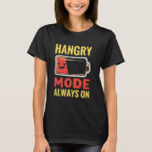 Grumpy wanneer hongerig T-shirt Hanger Humor Food (Voorkant)