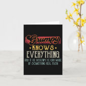 Grumpy weet alles grappige Grumpy Vaders Dag G Kaart (Gele Bloem)