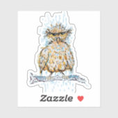 Grumpy Wet Owl Sticker (Vel)
