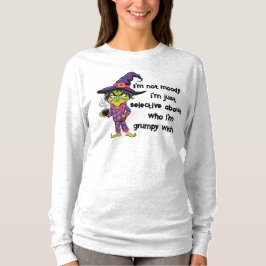 Grumpy Witch Lange Mouw Shirt-Witchy Vibes T-shirt