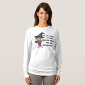 Grumpy Witch Lange Mouw Shirt-Witchy Vibes T-shirt (Voorkant volledig)