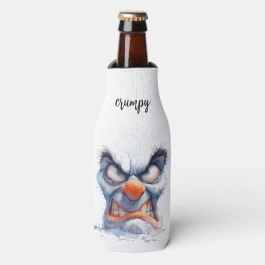 Grumpy yeti bier fles koeler" flesjeskoeler (Fles Voorkant)