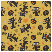 Grumpy zwarte Halloween katten en spookachtige pom Stof (Close Up)